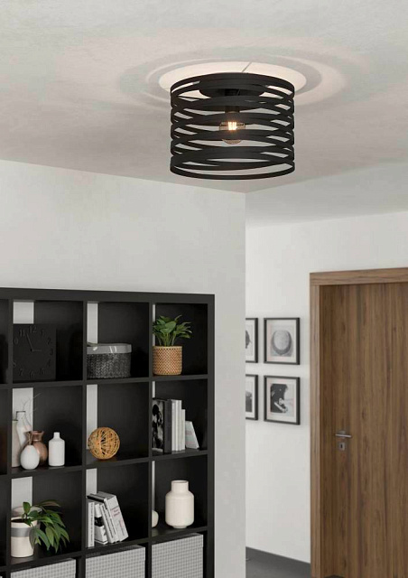 900164 Потолочный светильник CREMELLA, 1x60W, E27, H260, ?370, сталь, черный в Москве 900164 Потолочный светильник CREMELLA, 1x60W, E27, H260, ?370, сталь, черный