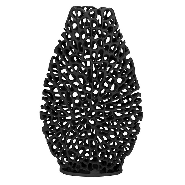 421445 Ваза декоративная KIMITSU, L235, B80, H395, металл, черный в Москве 421445 Ваза декоративная KIMITSU, L235, B80, H395, металл, черный