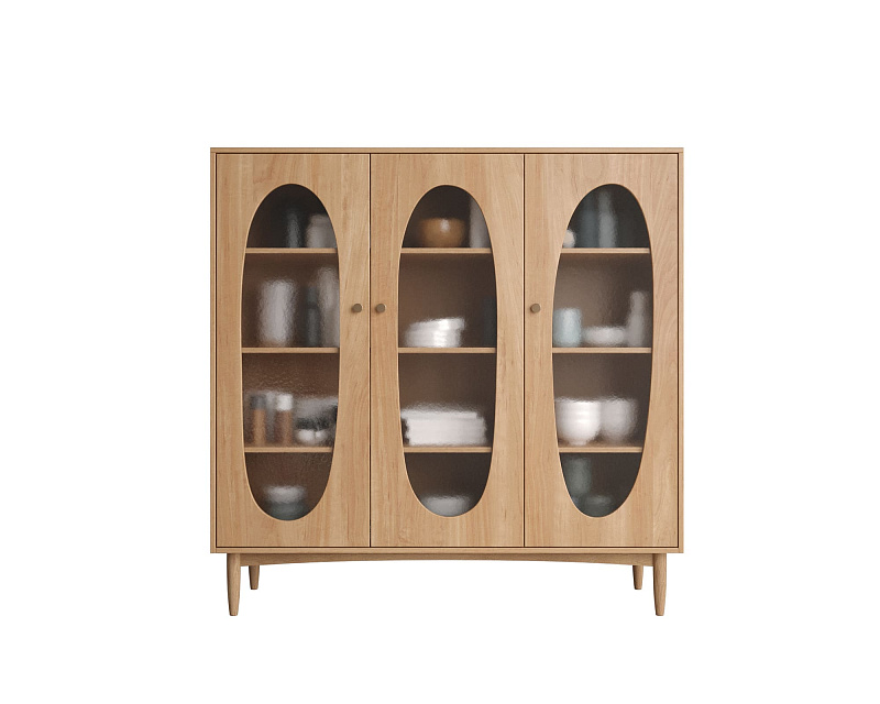 Шкаф трехстворчатый низкий Bubble арт BBL04 в Москве Шкаф трехстворчатый низкий Bubble арт BBL04