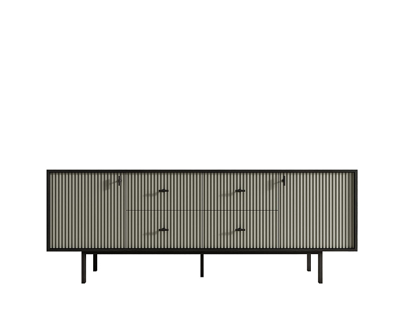 Комод две дверки и четыре ящика "Emerson" арт EM19/gray/L в Москве Комод две дверки и четыре ящика "Emerson" арт EM19/gray/L