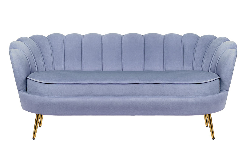 Трехместный диван ракушка для гостиниц Pearl Triple Blue