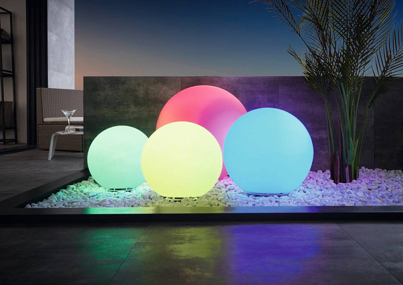 Уличный напольный светильник MONTEROLO-Z, E27, 1X9W, IP65, H600, ?600, пластик, белый