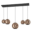 390388 Подвес CORDOBA, 5X40W(E27), сталь, черный, медный №0