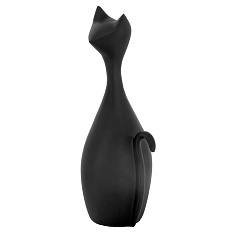 429748 Фигурка Кошка SUZU, L100, B85, H255, алюминий, черный