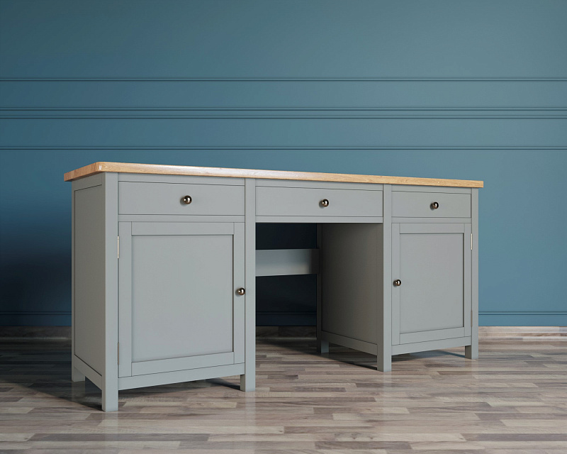 Большой рабочий стол "Jules Verne" в сером цвете арт JV02ETGG в Москве Большой рабочий стол "Jules Verne" в сером цвете арт JV02ETGG