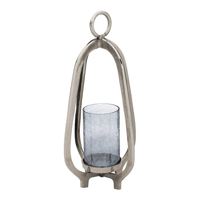 422118 Подсвечник IBUSUKI, H620, ?330, алюминий/стекло, цвет никель, синий в Москве 422118 Подсвечник IBUSUKI, H620, ?330, алюминий/стекло, цвет никель, синий