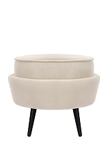 Пуф Pearl Adorn Beige на черных ножках