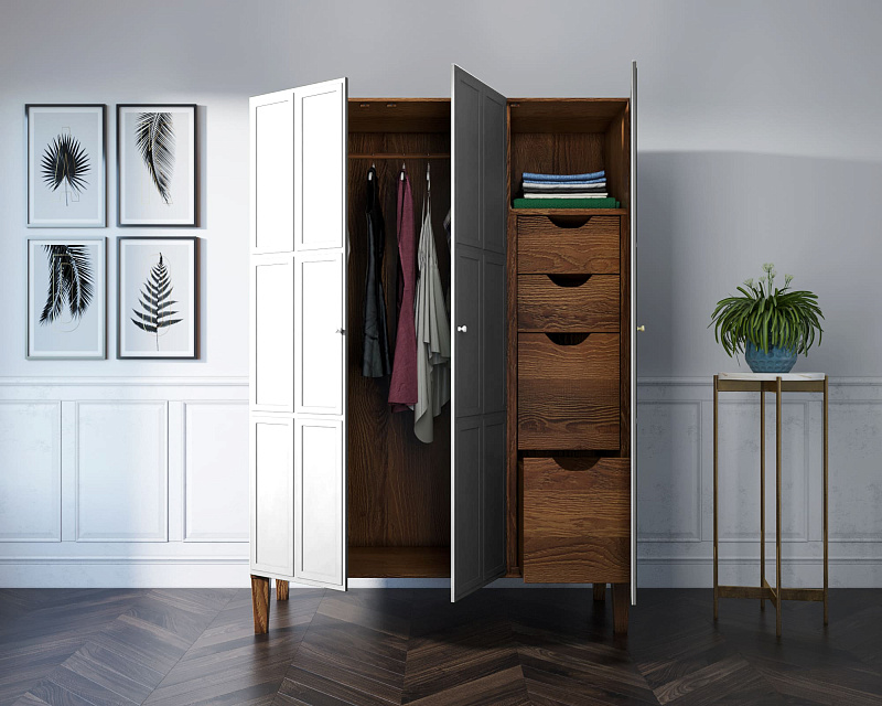 Шкаф "Andersen" трехстворчатый арт AN08WH в Москве Шкаф "Andersen" трехстворчатый арт AN08WH