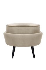 Пуф Pearl Adorn Taupe на черных ножках