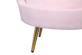 Низкое кресло ракушка Pearl розовый V2 №6