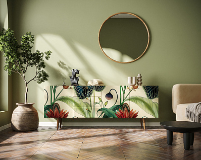 Комод "Berber" удлиненный арт BB11/Print_55