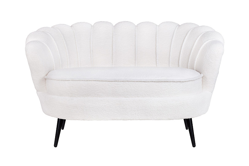 Двухместный диван Pearl Double Boucle на черных ножках