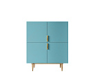 Большой комод с четырьмя дверками "Line" LN03/GR1/blue №0