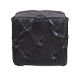 Дизайнерский пуф Amrit Black Leather №1