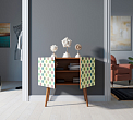 Комод на высоких ножках "Berber" малый принт 24 арт BB13/Print_24 №1