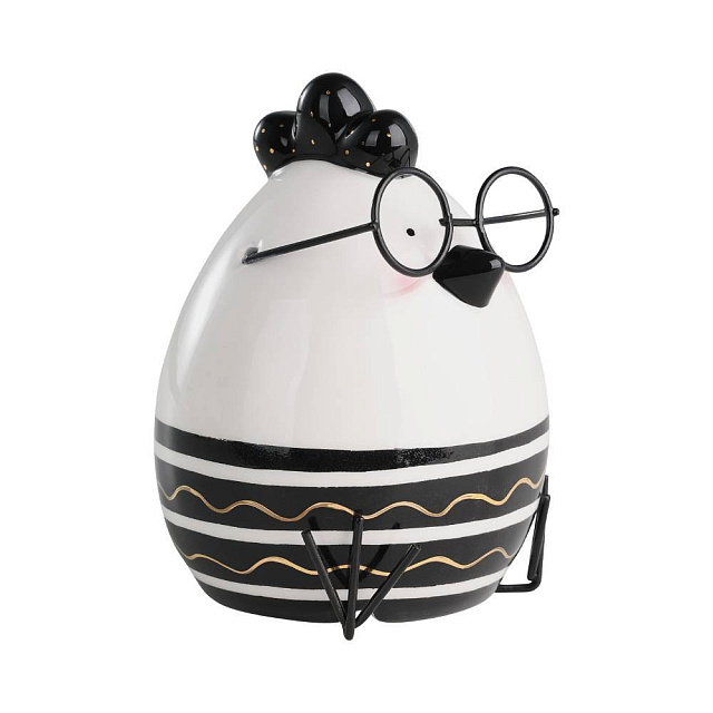 427917 Фигурка Цыпленок LANDJUT ?88, H118 керамика, белый, черный в Москве 427917 Фигурка Цыпленок LANDJUT ?88, H118 керамика, белый, черный