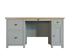 Большой рабочий стол "Jules Verne" с узкой тумбой серый арт JV14ETGG №2
