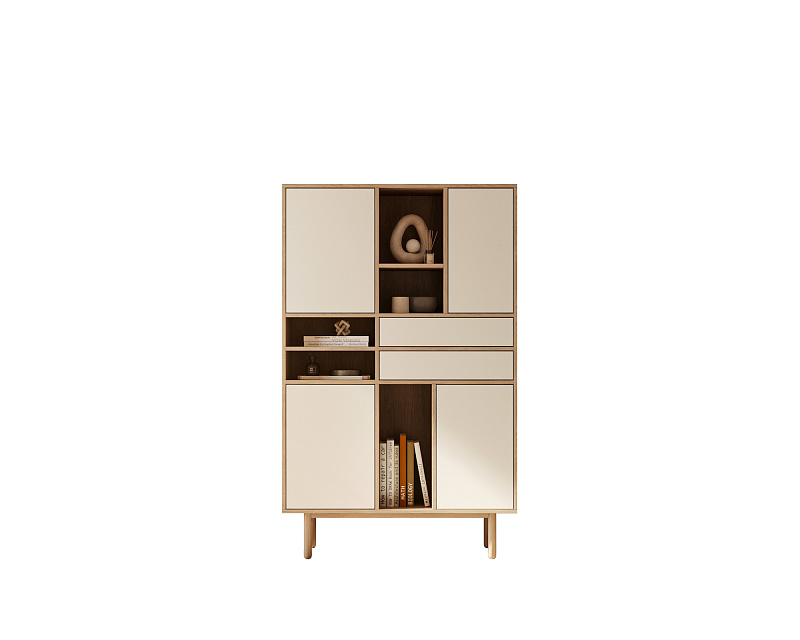 Комод высокий с дверками и ящиками "Alice" арт ALC07 в Москве Комод высокий с дверками и ящиками "Alice" арт ALC07