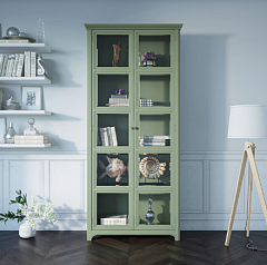 Шкаф со стеклянными дверками "Olivia" арт CB3005