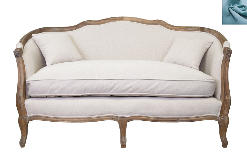 Диван ампир Darcy 2 цвет голубой