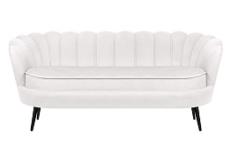 Диван ракушка Pearl Triple Beige на черных ножках