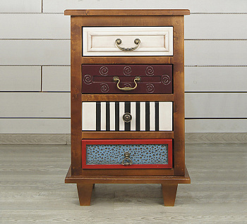 Тумба "Gouache Birch"  арт M10529ETG/1, разноцветная