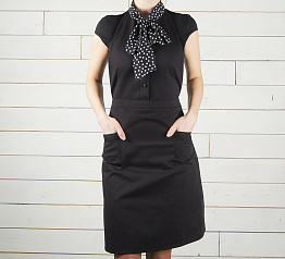 Фартук черный с бантом