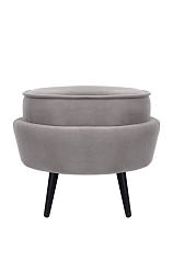 Пуф Pearl Adorn Grey на черных ножках в Москве