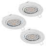 75349 Комплект светодиодных встраиваемых светильников EINBAUSPOT LED, 3x3W (GU10), 87х87, сталь, белый