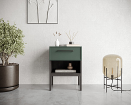 Тумбочка с верхним ящиком "Nicole" арт NEM11G Зеленый