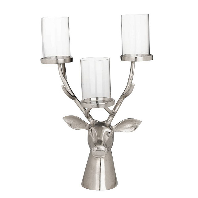 422435 Подсвечник BRAAWE, L390, B210, H580, алюминий, стекло, никель, прозрачн в Москве 422435 Подсвечник BRAAWE, L390, B210, H580, алюминий, стекло, никель, прозрачн