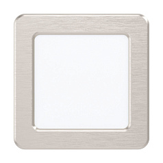 99183 Светодиодный встраиваемый светильник FUEVA 5, 5,5W (LED), 117х117, ET26, 700lm, 4000K, сталь, никель