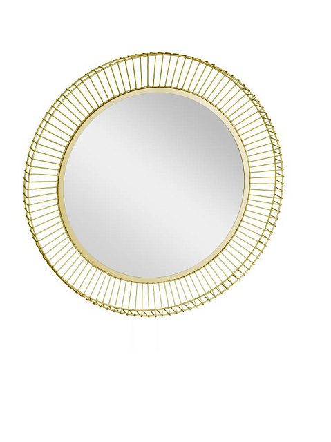 425025 Зеркало декоративное MASINLOC, B50, ?730, сталь, зеркальное стекло, золотой