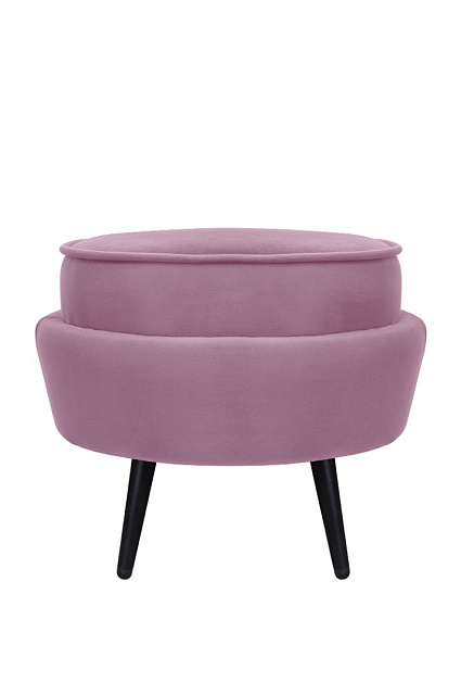 Пуф Pearl Adorn Pink на черных ножках