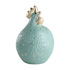 427941 Фигурка Курица SAIDANE ?100, H155 керамика, мятный зеленый, золотой