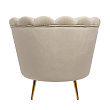 Низкое кресло ракушка Pearl Taupe №3
