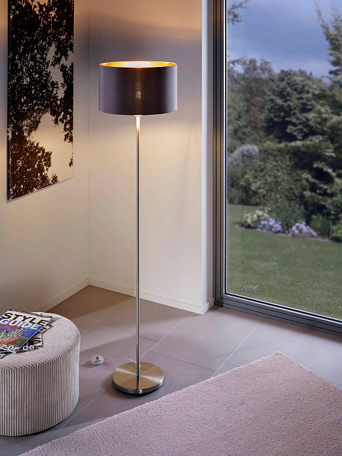 Торшер (напольный светильник) MASERLO с ножным выключателем 95172