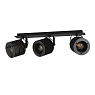 900742 Спот SEGOVIA, 3X40W (E27), L575, H185, A175, сталь, черный / дерево, черный