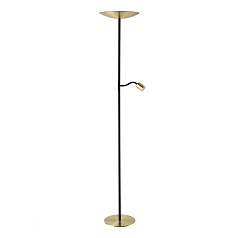 901979 Светодиодный торшер CONIVARINO, 26,5W 1X4W(LED LED), 2700K, 3150 480lm, сталь, латунь состаренный, черный