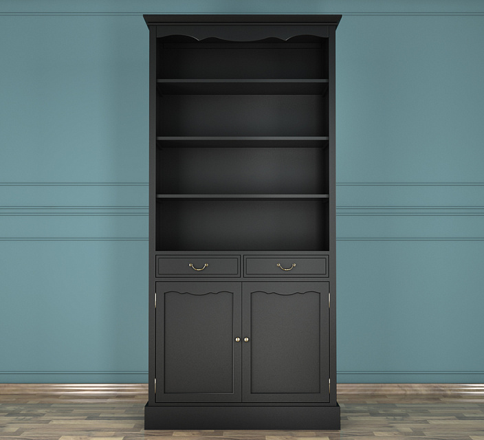 Книжный шкаф "Leontina Black"  арт ST9330BLK