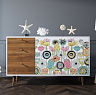 Комод "Berber" с двумя дверками и ящиками арт BB05/Print_03