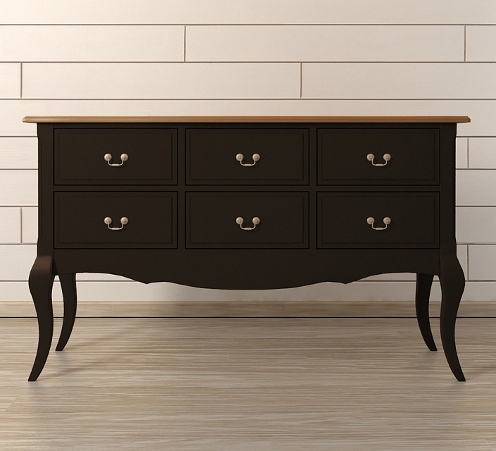 Консоль "Leontina Black" 6 ящиков арт ST9358BLK