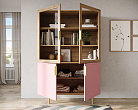 Буфет с двумя дверками "Line" LN11/GR1/pink №1