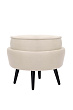 Пуф Pearl Adorn Beige на черных ножках №1