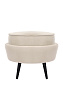 Пуф Pearl Adorn Beige на черных ножках
