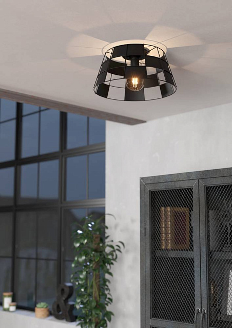 43891 Потолочный светильник PONTEFRACT, 1X40W (E27), ?420, сталь, черный в Москве 43891 Потолочный светильник PONTEFRACT, 1X40W (E27), ?420, сталь, черный