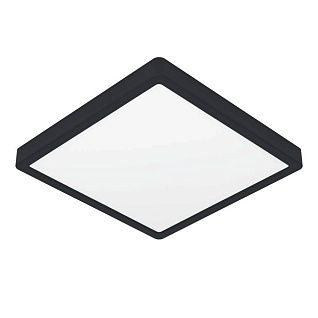 900588 Накладной светильник диммируемый FUEVA 5, 20,5W (LED), 3000K, L285, B285, H28, сталь, черный / пластик, белый