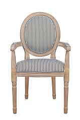 Мягкий стул с подлокотниками Volker Arm Black Pinstripe