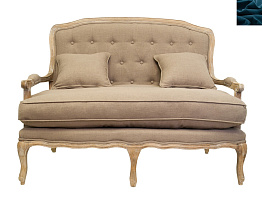 Прямой диван модерн Yareli Brown синий