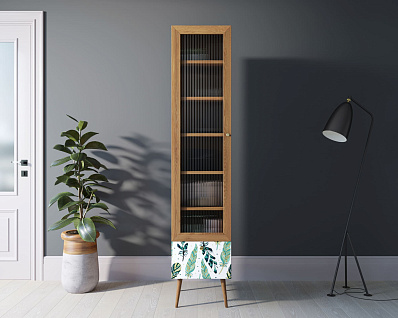 Буфет "Berber" одностворчатый с ящиком принт 44 арт BB48/Print_44